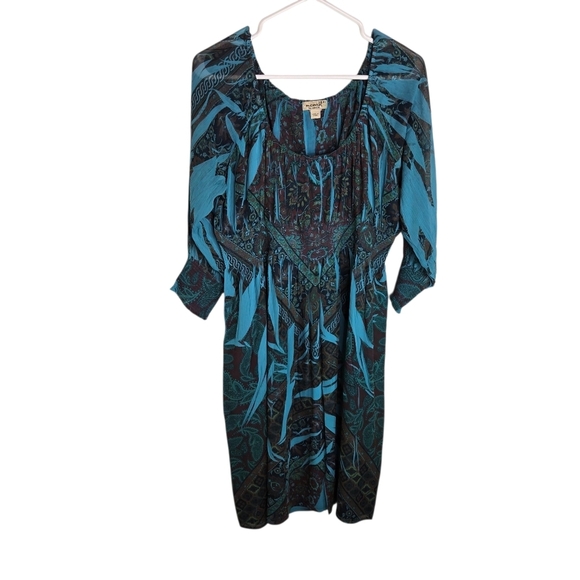 Vtg Y2k One World Floral Sublimation Dress - Picture 1 of 7